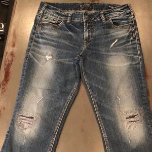 Silver Jean Suki Capris